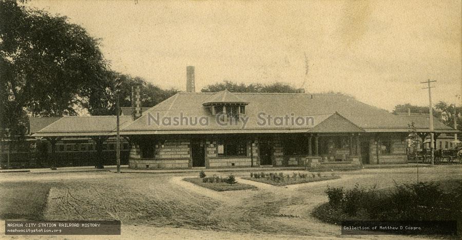 Postcard: Railroad Station, Bridgewater, Massachusetts